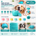 Brosse de bain et massage en silicone pour chiens et chats