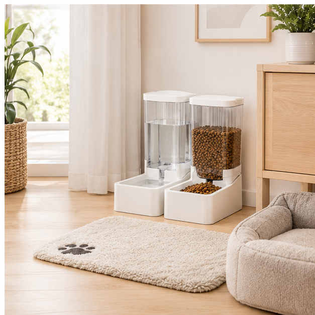 Distributeur automatique pour animaux dans une maison
