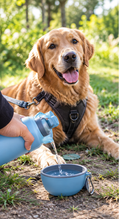 Gourde de voyage pour chien avec bol pliable en extérieur
